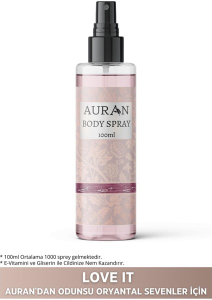 Love It Parfümlü Kadın Vücut Spreyi Vücut Kokusu Love It Body Mist Spray 100ml