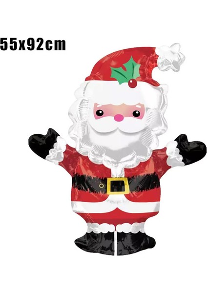 Yılbaşı Yeniyıl Dekorasyonu Helyuma Uyumlu Noel Baba Santa Folyo Balon Seti 5 Parça modelleri