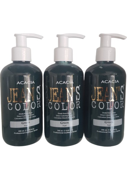 Saç Boyası Amonyaksız Yeşil 250 ml Green 3 Adet