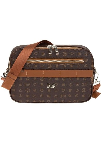 Monogram Kahve/taba Kadın Çapraz Askılı Çanta Iv Z-25-Mn