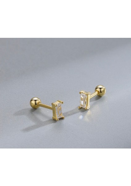 Çelik Baget Taşlı Kıkırdak Helix Tragus PIERCING(1ADET)