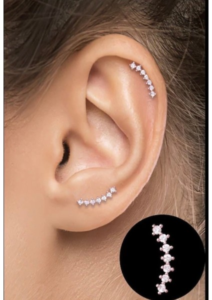 Çelik Kıkırdak Helix Tragus Piercing (1 Adet)