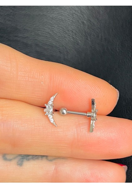 Çelik Kıkırdak Helix Tragus PIERCING(1ADET)