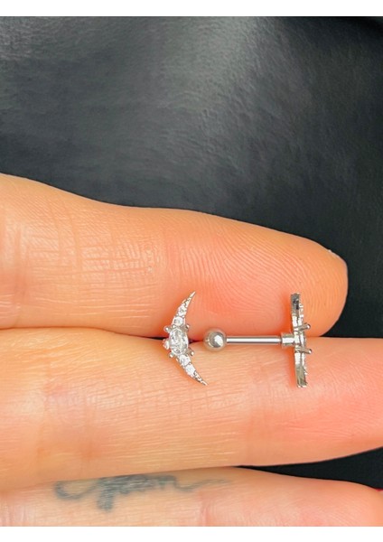Çelik Kıkırdak Helix Tragus PIERCING(1ADET)