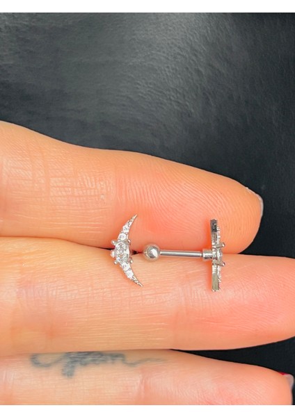 Çelik Kıkırdak Helix Tragus PIERCING(1ADET)