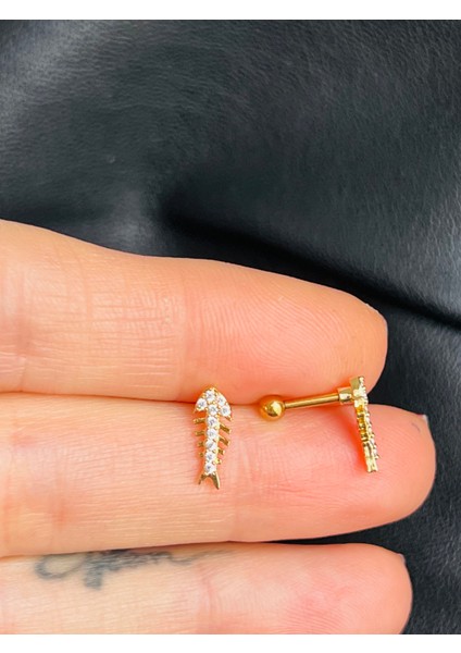 Çelik Kılçık Model Kıkırdak Helix Tragus PIERCING(1ADET)