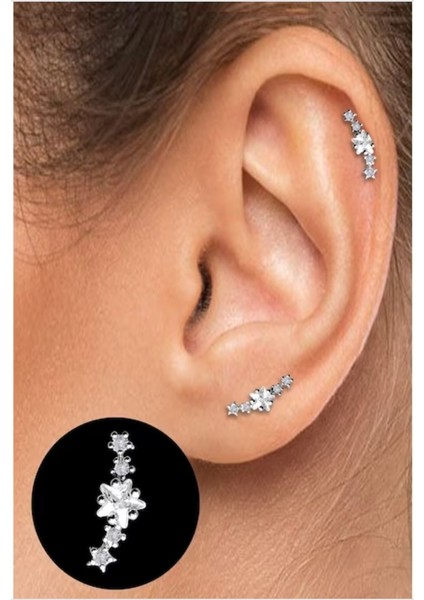 By Dilek Çetin Accessory Çelik Kıkırdak Helix Tragus PIERCING(1ADET)