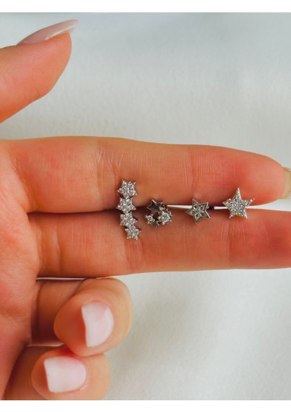 Çelik Kıkırdak Helix Tragus Piercing (4ADET)