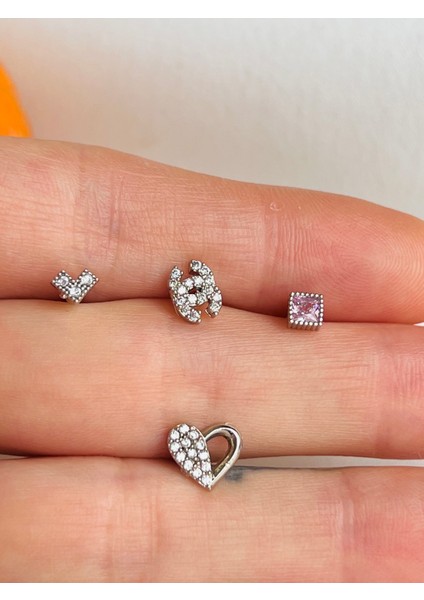 Çelik Kıkırdak Helix Tragus Piercing (4ADET)