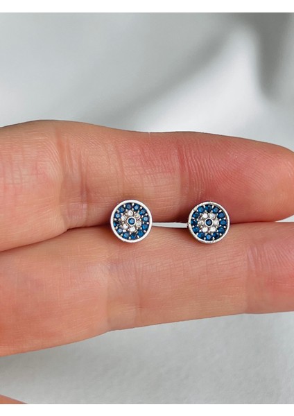 Çelik Nazar Gözlü Kıkırdak Helix Tragus Piercing (1ADET)