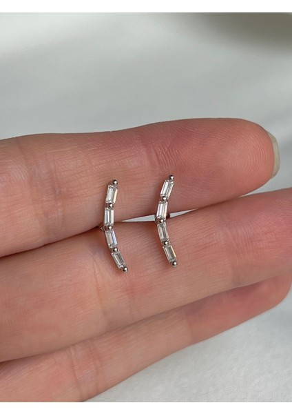 Çelik Baget Taşlı Kıkırdak Helix Tragus Piercing (1ADET)
