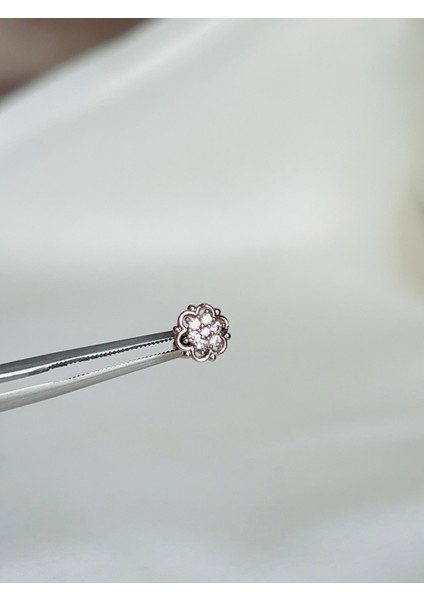 Çelik Çiçek Model Kıkırdak Helix Tragus Piercing (1ADET)