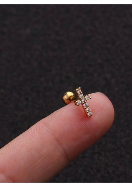 Çelik Haç Model Kıkırdak,helix,tragus ,piercing