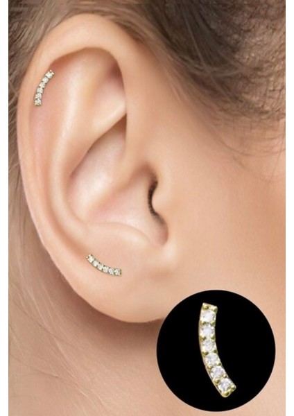 Çelik Kıkırdak Helix Tragus Piercing