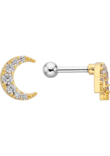Çelik Ay Model Kıkırdak Helix Targus Piercing