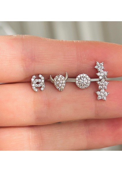 Çelik Kıkırdak Helix Tragus Piercing (4ADET)