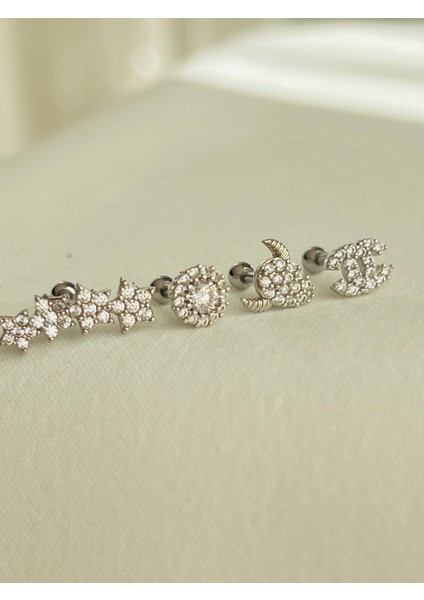 Çelik Kıkırdak Helix Tragus Piercing (4ADET)