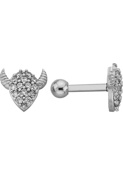 Kıkırdak Helix Tragus Boynuz Figürlü Piercing
