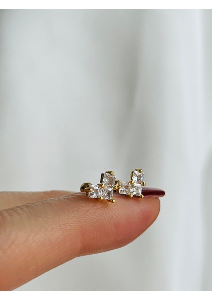 Çelik Kalp Model Kıkırdak Helix Tragus Piercing 1AD