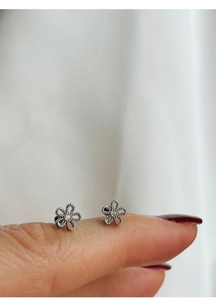 Cerrahi Çelik Çiçek Model Kıkırdak Helix Tragus Piercing (1AD)