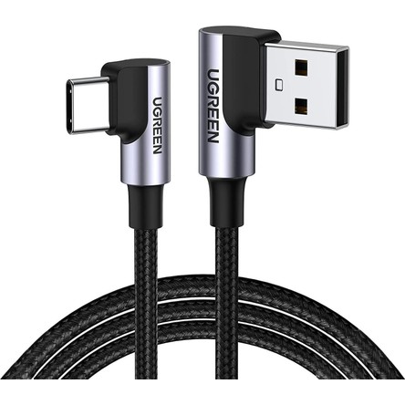 UGREEN Ugreen Usb-A To Type-C 90 Derece 3A Hızlı Şarj ve Data Kablosu 3 Metre
