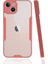 Apple iPhone 14 ile Uyumlu Kılıf Kamera Korumalı Colorful Silikon Kapak - Pembe 1