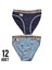 Kadın Diana Bikini Külot 12'li Çok Renkli Paket 1