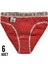 Kadın Diana Bikini Kırmızı Külot 6'lı Paket 1