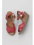 Fuşya Deri Kadın Dolgu Topuklu Espadril Sandalet 01WS11100 1