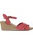 Fuşya Deri Kadın Dolgu Topuklu Espadril Sandalet 01WS11100 2