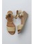 Sarı Deri Kadın Dolgu Topuklu Espadril Sandalet 01WS11101 1