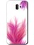 Samsung Galaxy J8 Kılıf Hd Desen Baskılı Arka Kapak + Temperli Cam - Pembe Tüy 1