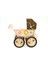 Dekoratif Metal Bebek Arabası Biblo Vintage Hediyelik 2