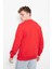 Regular Basic Şardonsuz Sweatshirt Kırmızı 2