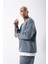 Oversize Bisiklet Yaka Basic Sweatshirt Blue Smoke 2