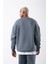 Oversize Bisiklet Yaka Basic Sweatshirt Blue Smoke 3