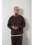 Oversize Şardonsuz Basic Sweatshirt Coffee 1