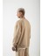 Oversize Şardonsuz Basic Sweatshirt Bej 3