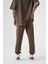 Relaxed Yıkamalı Luxury Basıc Jogger Eşofman Kahve 3