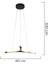 Simon Mat Siyah Boyalı 30 Watt LED 300K Salon Oturma Odası Genç Odası Ledli Avize 5