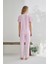 23120 Kadın Puantiyeli Yakası Düğmeli Ring Viskon Yazlık Pijama Takımı 5