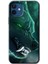iPhone 12 Mini Kılıf Hd Desen Baskılı Arka Kapak + Temperli Cam - Yeşil Kurt 2