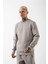 Regular Bisiklet Yaka Basic Sweatshirt Ice Gri 2