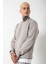 Regular Bisiklet Yaka Basic Sweatshirt Ice Gri 4