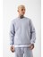 Regular Bisiklet Yaka Basic Sweatshirt Ice Lila 4