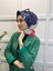 Eflatun Scarf Dijital Baskı Renkli Rayon Eşarp 00749 2