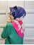 Eflatun Scarf Dijital Baskı Renkli Rayon Eşarp 00749 3