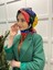 Eflatun Scarf Pamuklu (Cotton) Minimal Çiçek Desenli Eşarp 00747 2