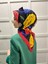 Eflatun Scarf Pamuklu (Cotton) Minimal Çiçek Desenli Eşarp 00747 3