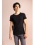 Slim Fit Bisiklet Yaka Basic Kısa Kollu %100 Pamuk Tişört M4789AZ23SM 1